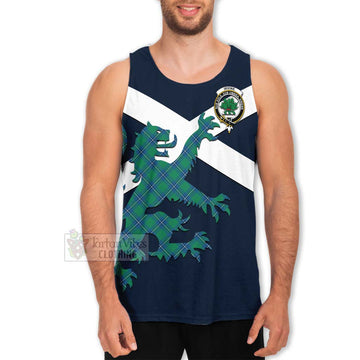 Irvine Tartan Lion Rampant Men's Tank Top  Proudly Display Your Heritage with Alba Gu Brath and Clan Name