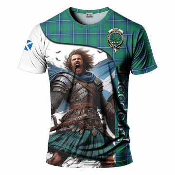 Irvine Crest Tartan T-Shirt Inspired by the Freedom of Scottish Warrior