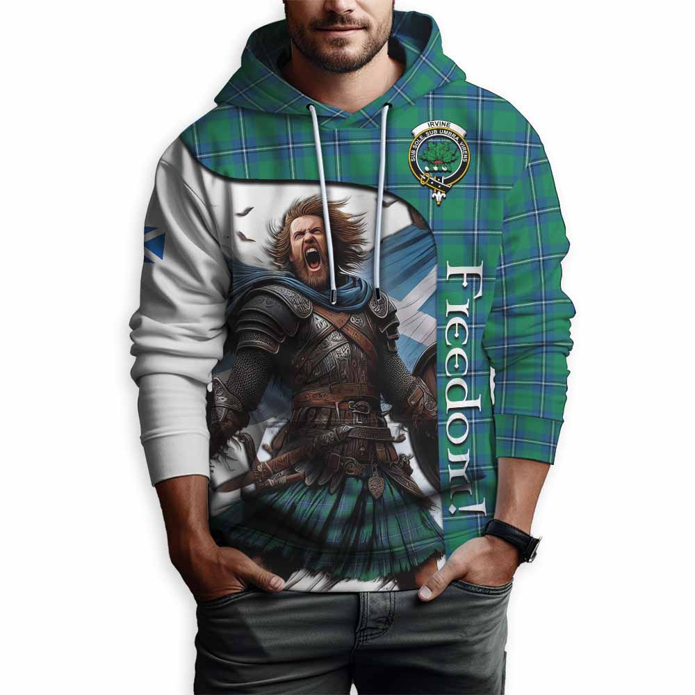 Tartan Vibes Clothing Irvine Crest Tartan Hoodie Inspired by the Freedom of Scottish Warrior