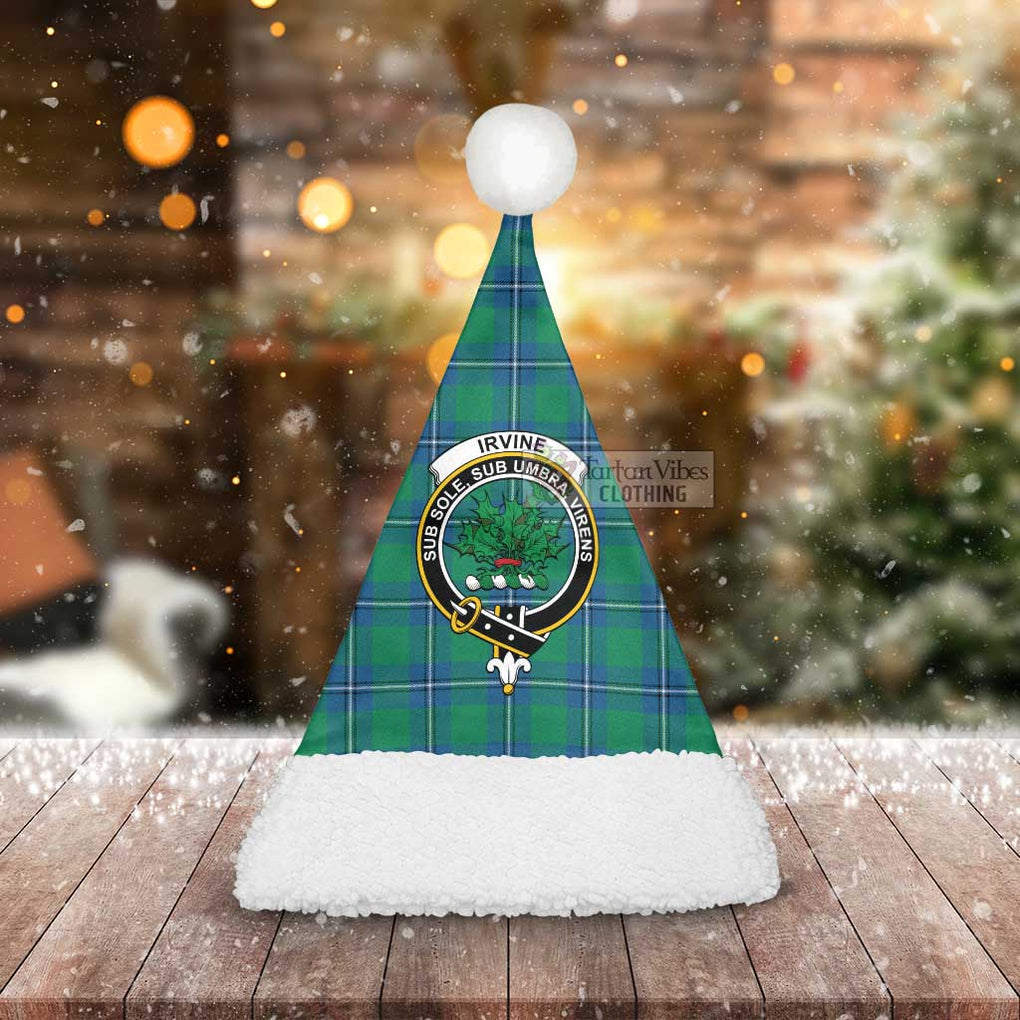 Tartan Vibes Clothing Irvine Tartan Christmas Santa Hats with Family Crest