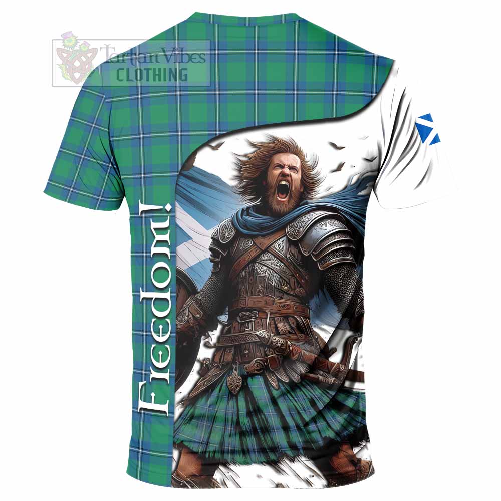 Irvine Crest Tartan T-Shirt Inspired by the Freedom of Scottish Warrior