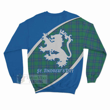 Irvine Family Crest Tartan Sweatshirt Celebrate Saint Andrew's Day in Style