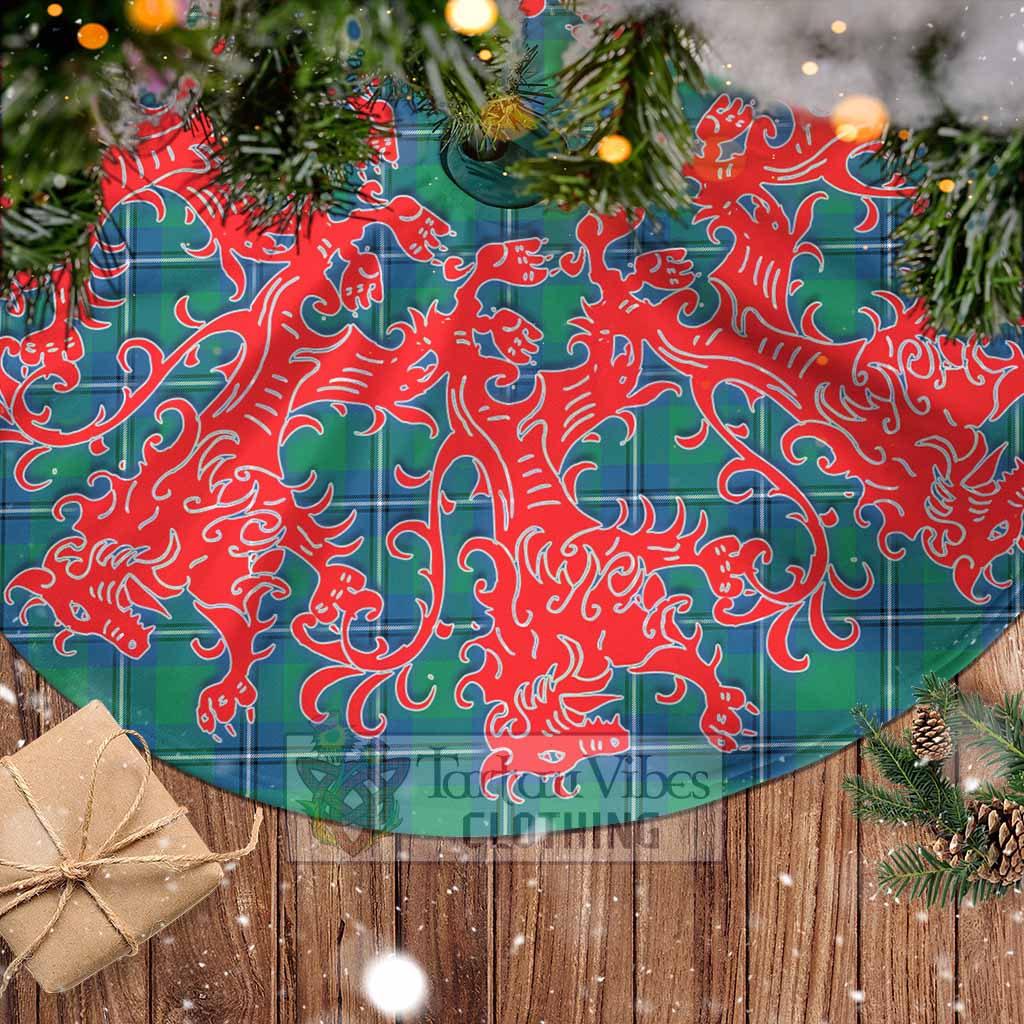 Irvine Tartan Christmas Tree Skirt Lion Rampant Style - Tartan Vibes Clothing
