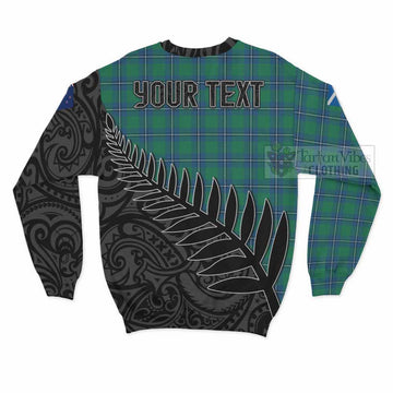 Irvine Crest Tartan Sweatshirt with New Zealand Silver Fern Half Style