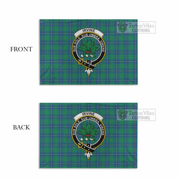 Irvine Tartan House Flag with Family Crest