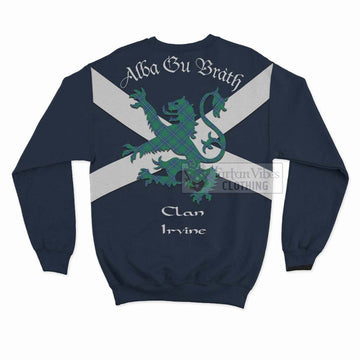 Irvine Tartan Lion Rampant Sweatshirt  Proudly Display Your Heritage with Alba Gu Brath and Clan Name