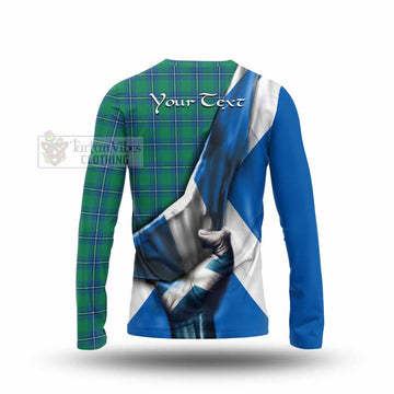 Irvine Tartan Long Sleeve T-Shirt with Family Crest Scotland Patriotic Style