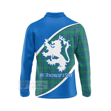 Irvine Family Crest Tartan Long Sleeve Polo Shirt Celebrate Saint Andrew's Day in Style