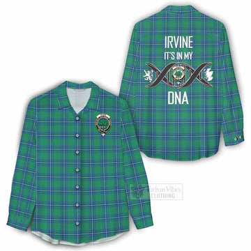 Irvine Tartan Women's Casual Shirt with Family Crest DNA In Me Style