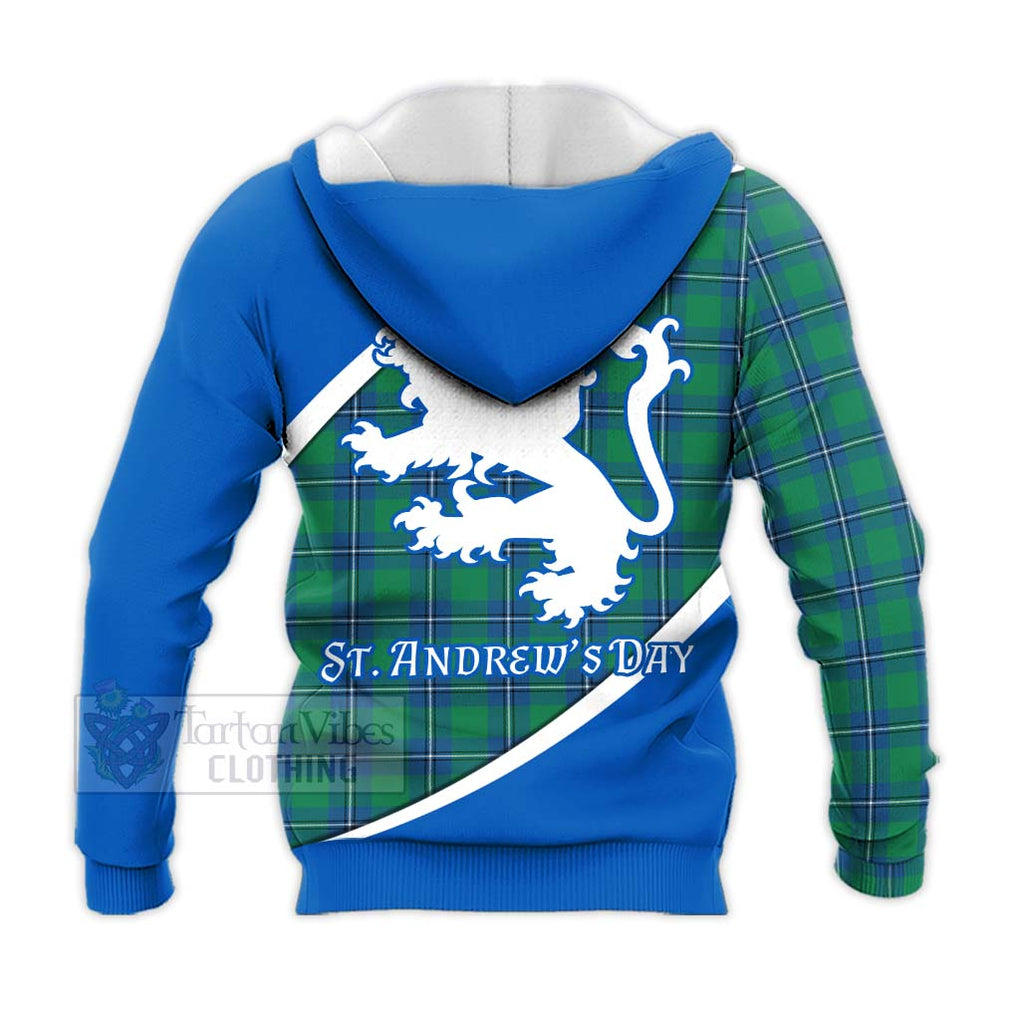 Tartan Vibes Clothing Irvine Family Crest Tartan Knitted Hoodie Celebrate Saint Andrew's Day in Style