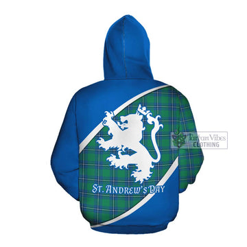 Irvine Family Crest Tartan Cotton Hoodie Celebrate Saint Andrew's Day in Style