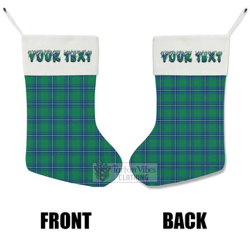 Irvine Tartan Christmas Stocking with Personalized Text