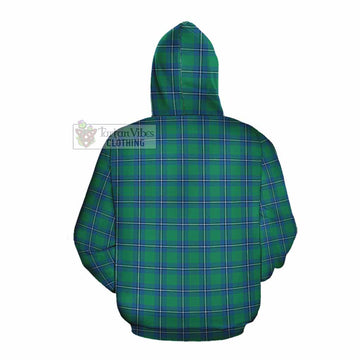 Irvine Tartan Cotton Hoodie with Family Crest DNA In Me Style