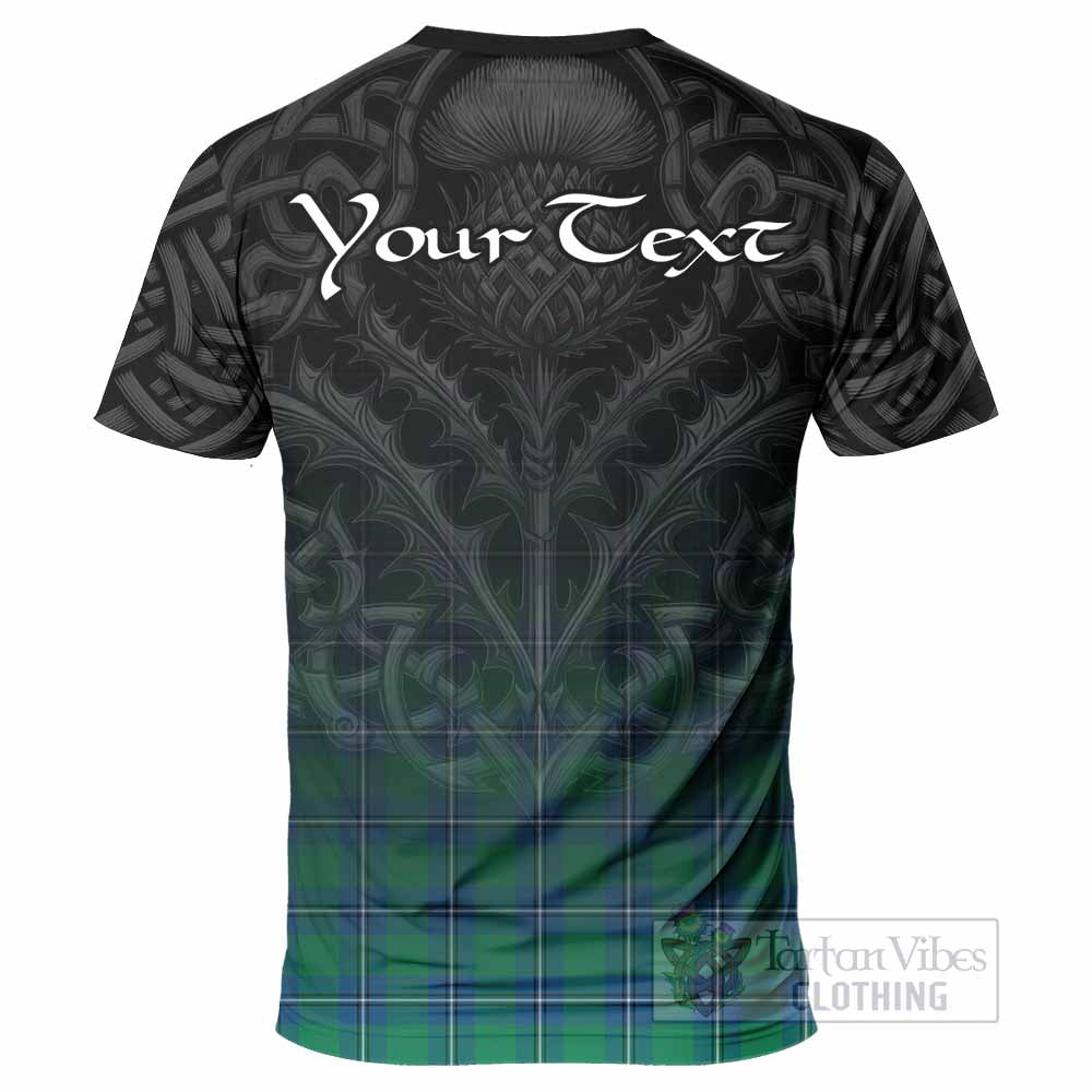 Tartan Vibes Clothing Irvine Tartan T-Shirt with Family Crest Celtic Thistle Vibes