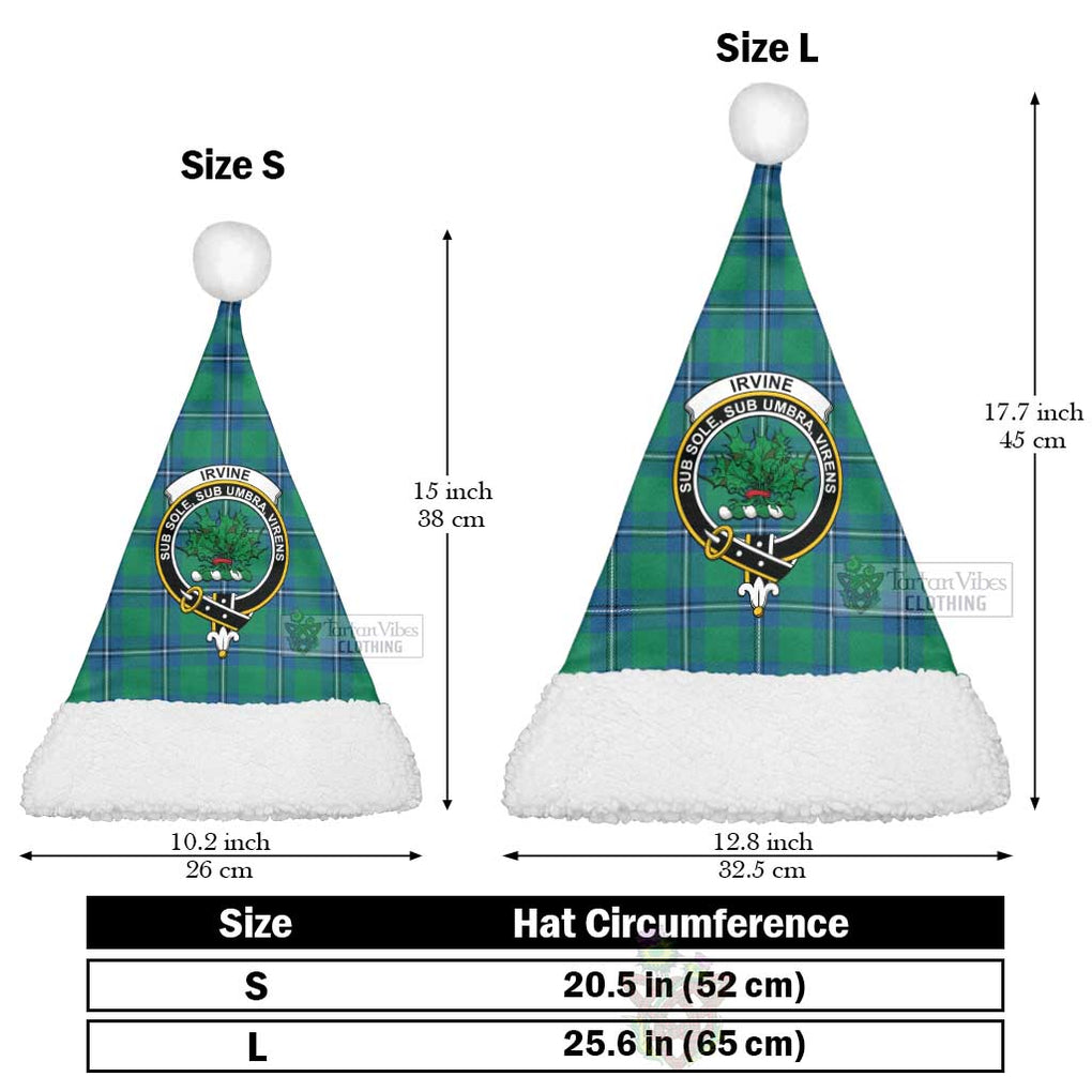 Tartan Vibes Clothing Irvine Tartan Christmas Santa Hats with Family Crest