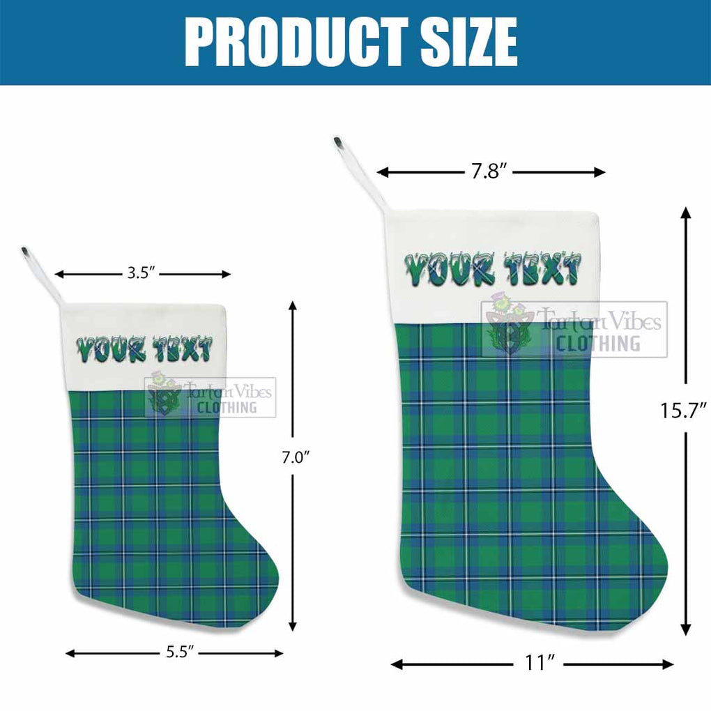 Tartan Vibes Clothing Irvine Tartan Christmas Stocking with Personalized Text