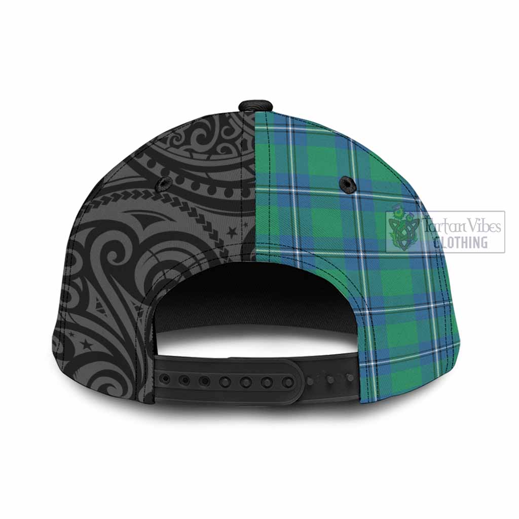 Tartan Vibes Clothing Irvine Tartan Classic Cap with New Zealand Silver Fern Half Style