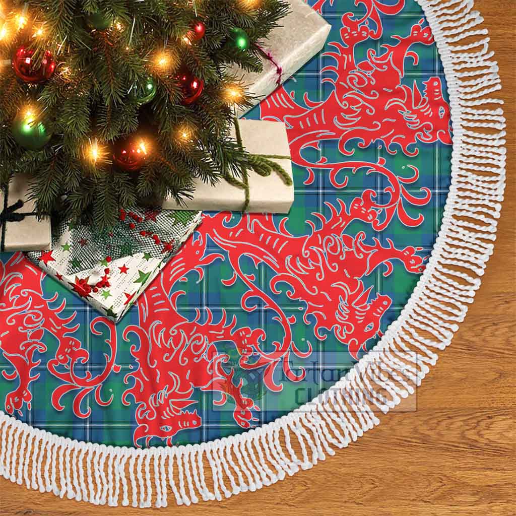 Irvine Tartan Christmas Tree Skirt Lion Rampant Style - Tartan Vibes Clothing