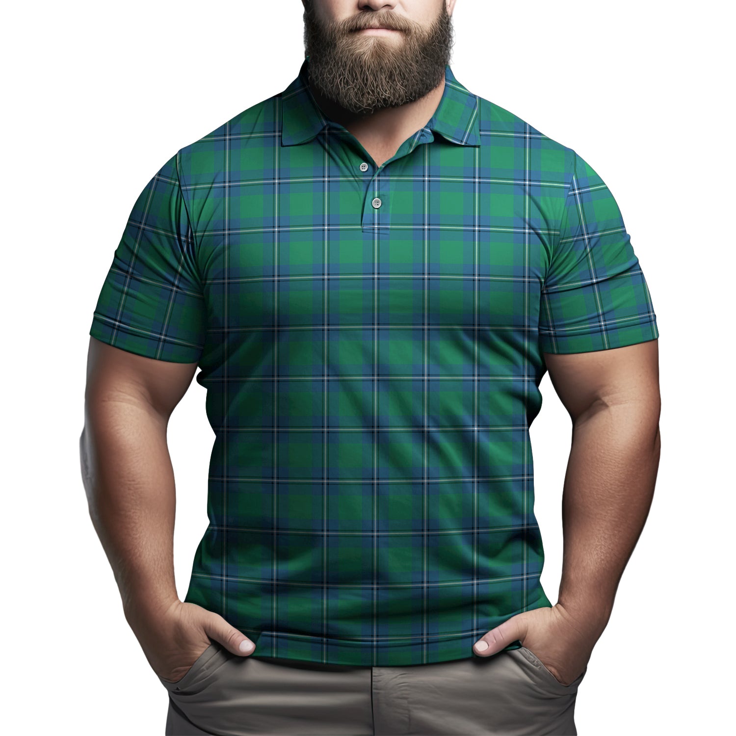 Irvine Tartan Mens Polo Shirt Kid - Tartan Vibes Clothing