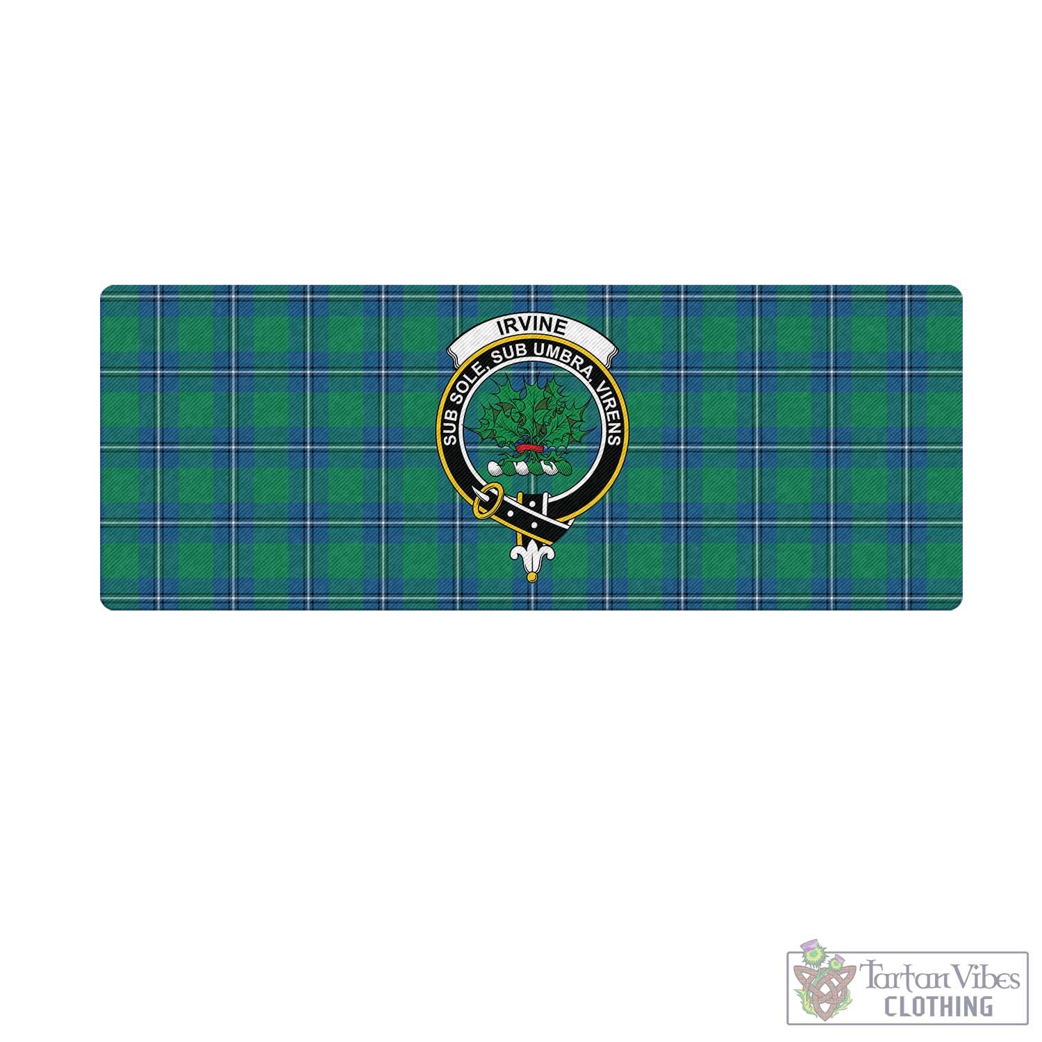 Tartan Vibes Clothing Irvine Ancient Tartan Mouse Pad with Family Crest