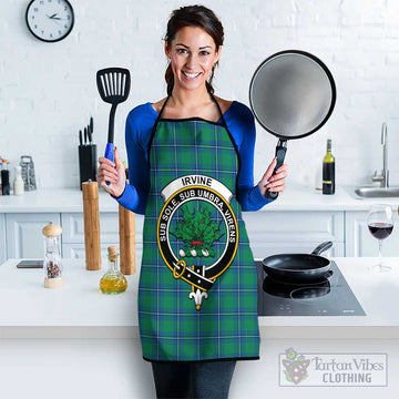 Irvine Tartan Apron with Family Crest