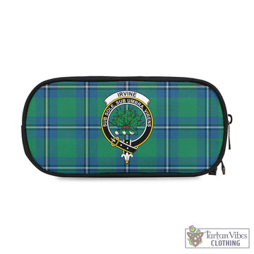 Irvine Tartan Pen and Pencil Case with Family Crest