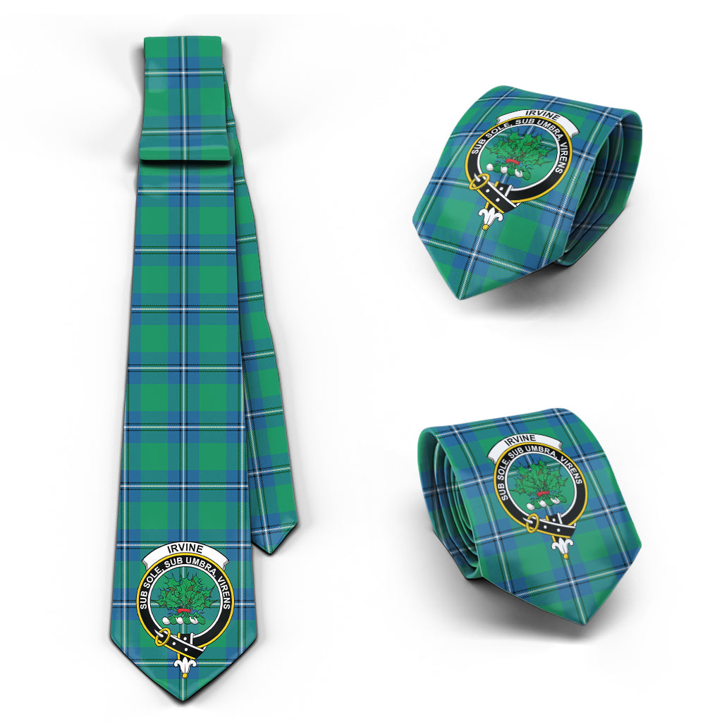 Irvine Tartan Classic Necktie with Family Crest Necktie One Size - Tartan Vibes Clothing