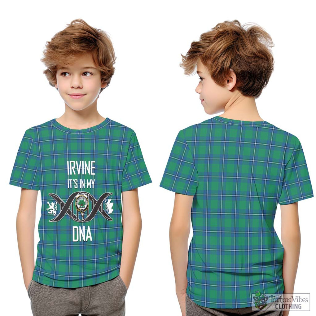 Irvine Tartan Kid T-Shirt with Family Crest DNA In Me Style Youth XL Size14 - Tartanvibesclothing Shop