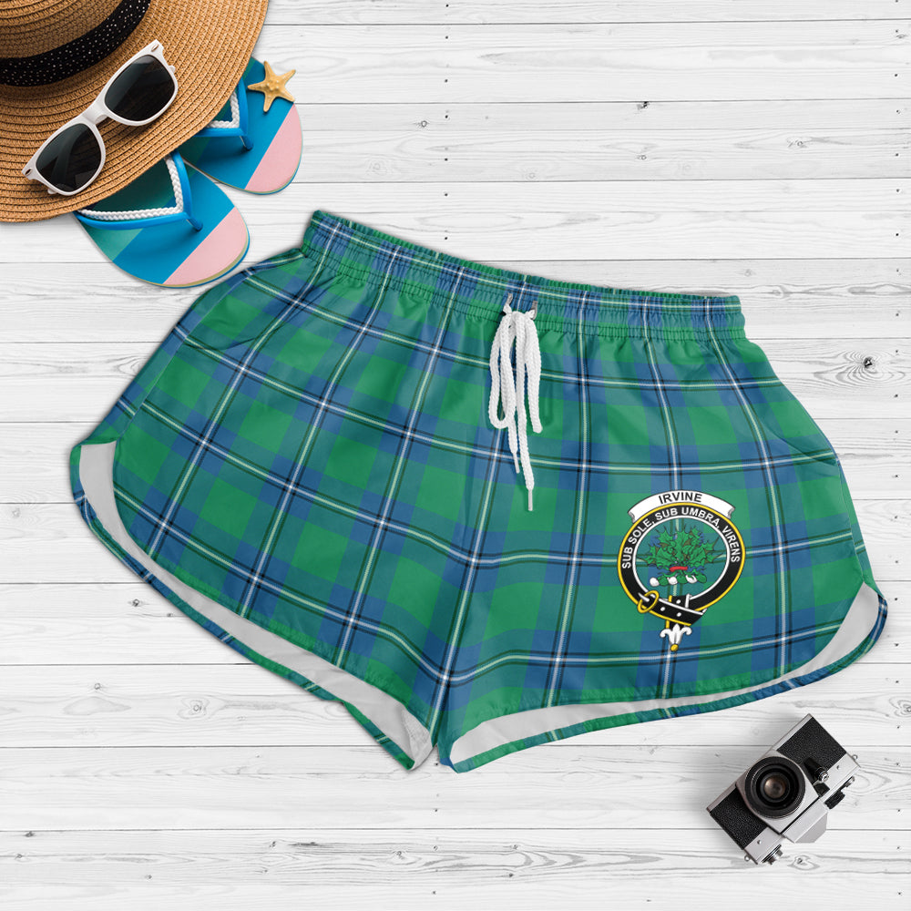 irvine-ancient-tartan-womens-shorts-with-family-crest