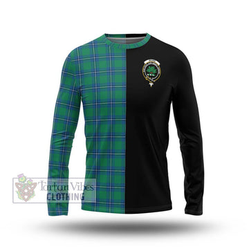 Irvine Tartan Long Sleeve T-Shirt with Family Crest and Half Of Me Style