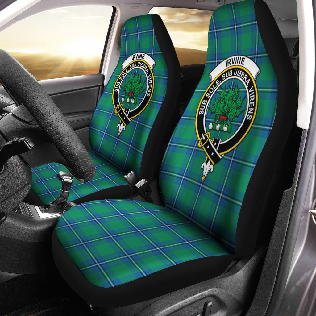 Irvine Ancient Tartan Car Seat Cover with Family Crest One Size - Tartanvibesclothing