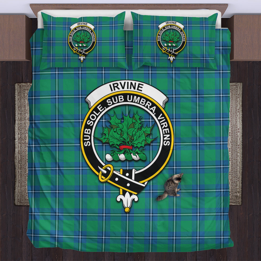 Irvine Tartan Bedding Set with Family Crest US Bedding Set - Tartan Vibes Clothing