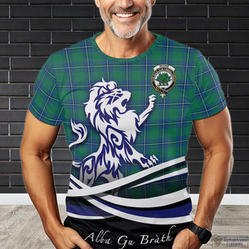 Irvine Tartan T-Shirt with Alba Gu Brath Regal Lion Emblem