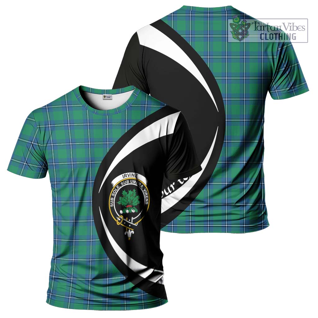 Tartan Vibes Clothing Irvine Ancient Tartan T-Shirt with Family Crest Circle Style