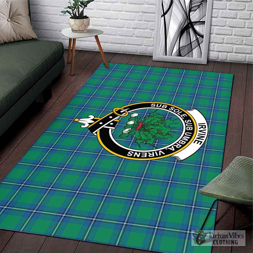 Tartan Vibes Clothing Irvine Ancient Tartan Area Rug with Family Crest