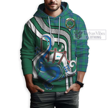 Irvine Tartan Hoodie with Epic Bagpipe Style