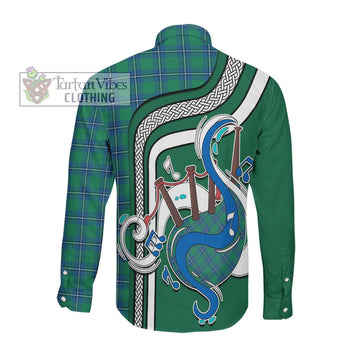 Irvine Tartan Long Sleeve Button Shirt with Epic Bagpipe Style