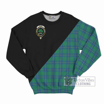 Irvine Tartan Sweatshirt with Family Crest and Military Logo Style