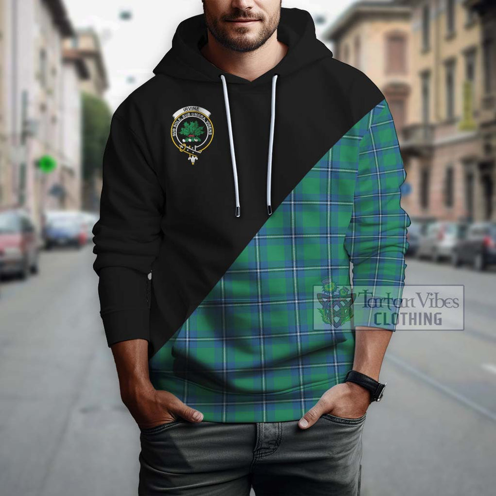 Irvine Tartan Hoodie with Family Crest and Military Logo Style - Tartanvibesclothing Shop