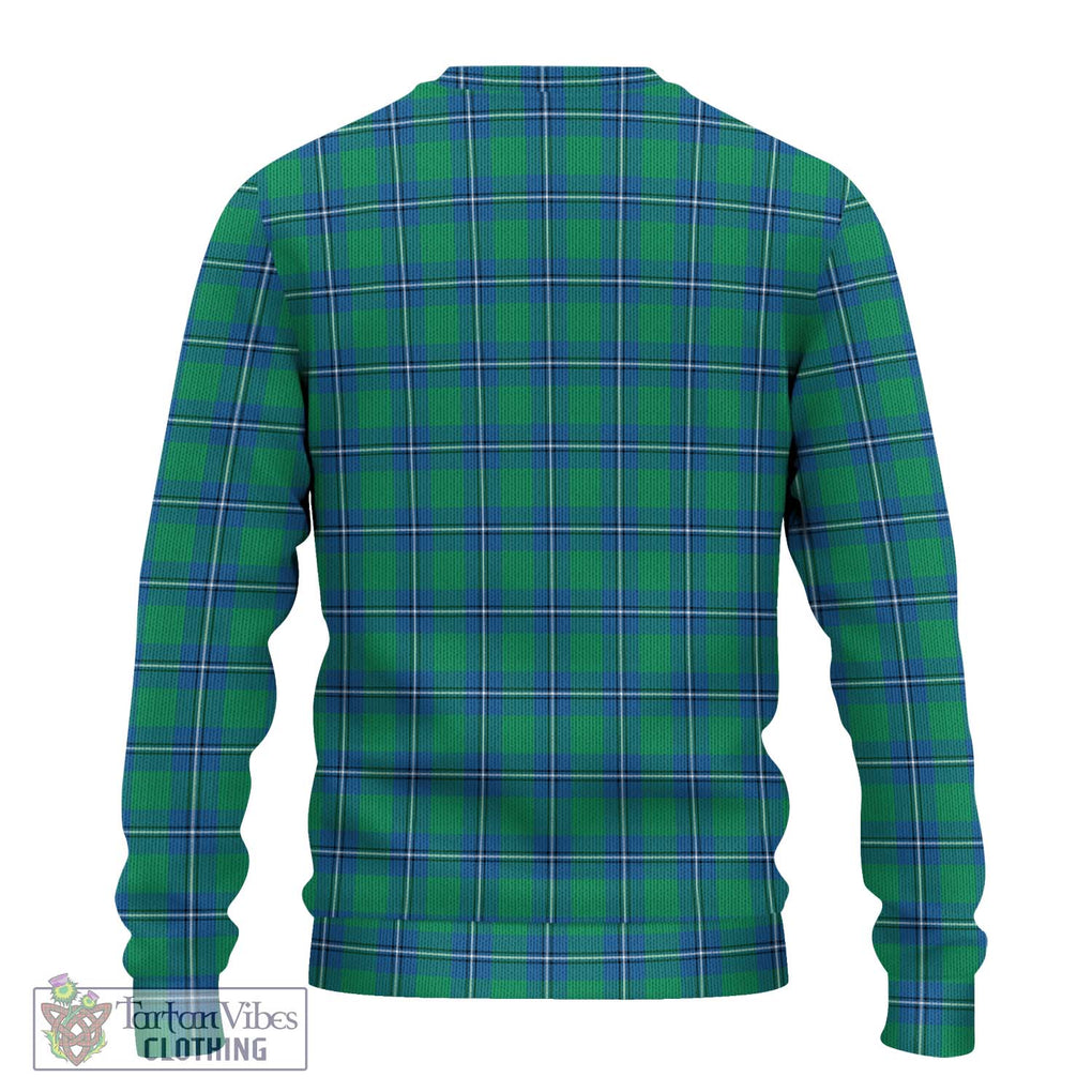 Irvine Tartan Knitted Sweater with Family Crest DNA In Me Style - Tartanvibesclothing Shop