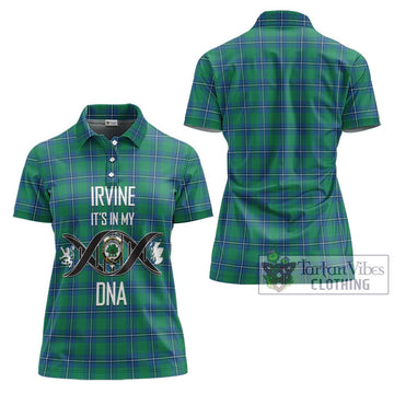 Irvine Tartan Women's Polo Shirt with Family Crest DNA In Me Style