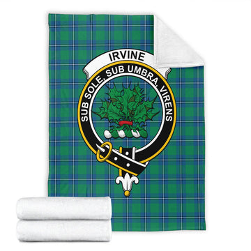 Irvine Tartan Blanket with Family Crest