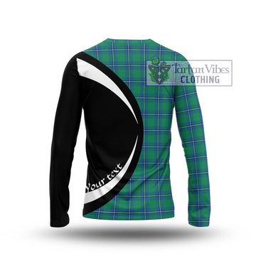 Irvine Tartan Long Sleeve T-Shirt with Family Crest Circle Style