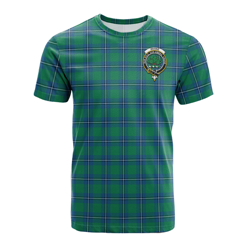 Irvine Tartan T-Shirt with Family Crest - Tartan Vibes Clothing