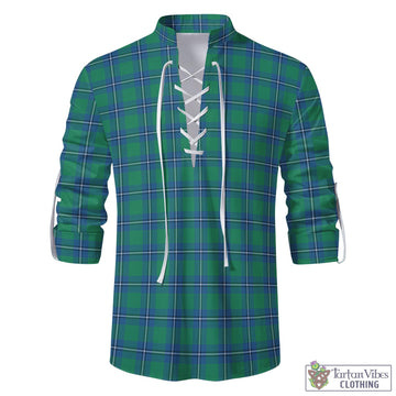 Irvine Tartan Men's Scottish Traditional Jacobite Ghillie Kilt Shirt