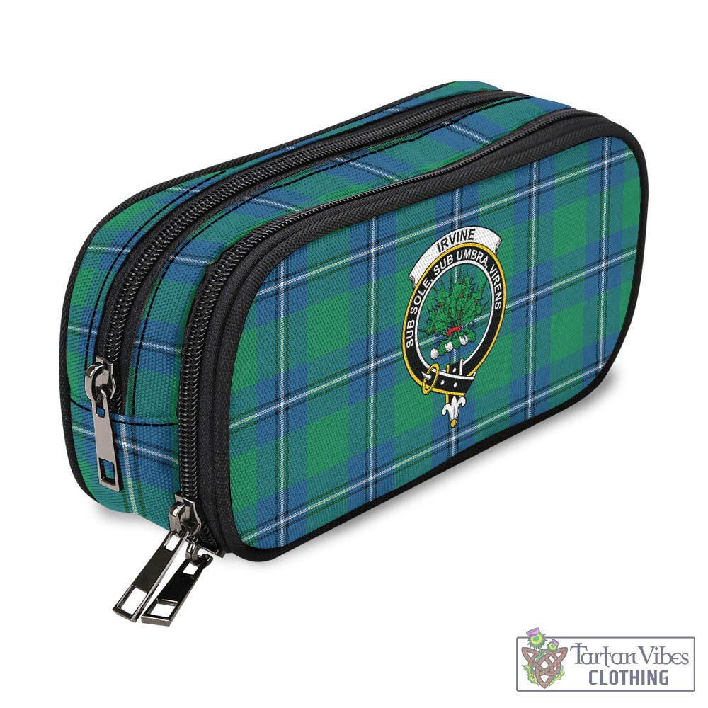 Tartan Vibes Clothing Irvine Ancient Tartan Pen and Pencil Case with Family Crest