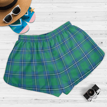 Irvine Tartan Womens Shorts with Family Crest