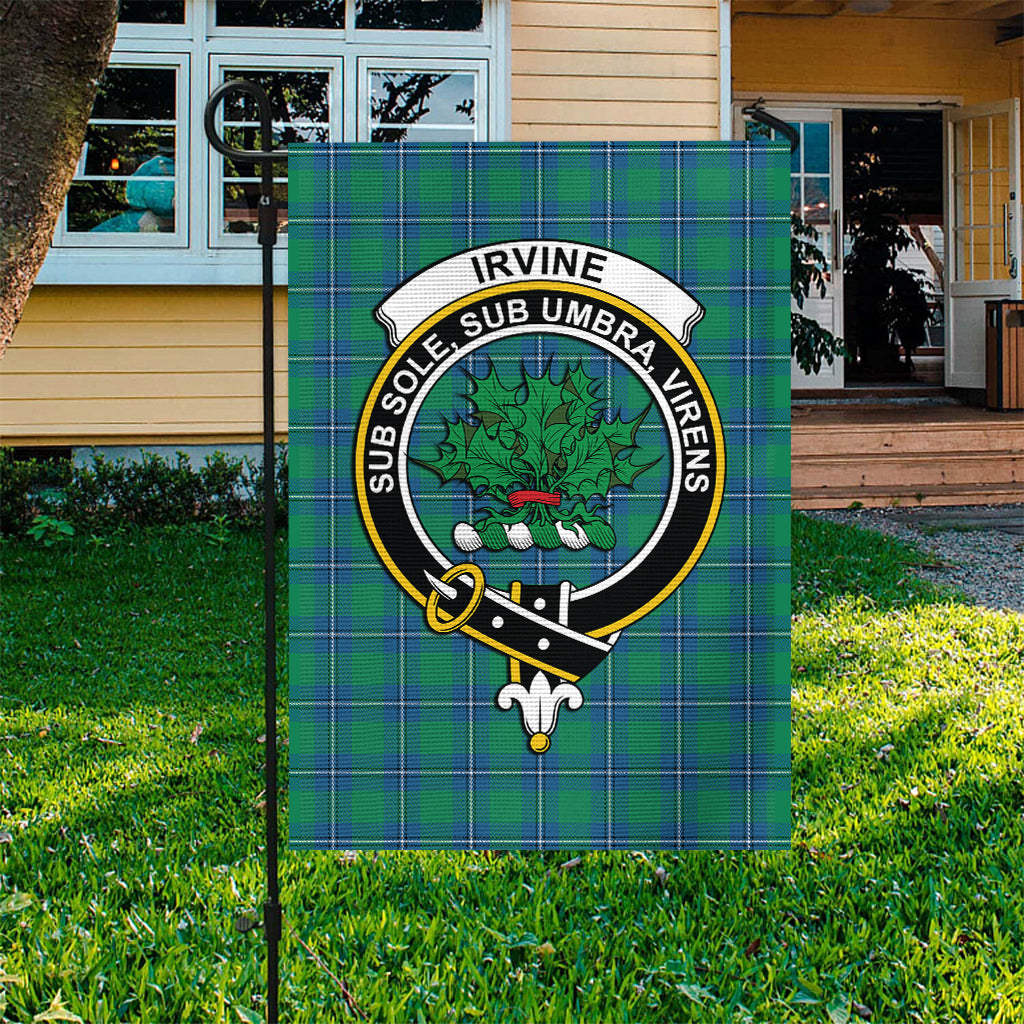 irvine-ancient-tartan-flag-with-family-crest