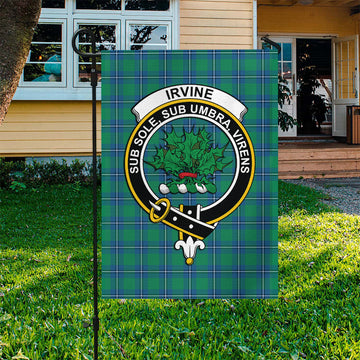 Irvine Tartan Flag with Family Crest