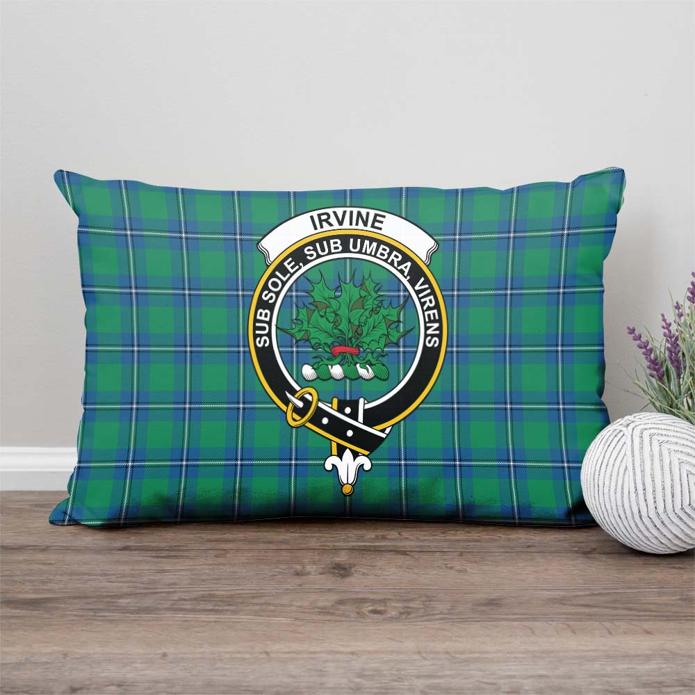 Irvine Ancient Tartan Pillow Cover with Family Crest Rectangle Pillow Cover - Tartanvibesclothing